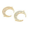 Brass Micro Pave Clear Cubic Zirconia Connector Charms CU-CBA4579-15G-3