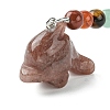 Dolphin Natural Gemstone Keychain KEYC-F040-05-3