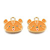 Light Gold Plated Alloy Enamel Pendants ENAM-T009-83B-RS-2