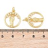 Religion Brass Micro Pave Clear Cubic Zirconia Pendants CU-CBA9482-01G-12-3