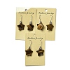 Natural Tiger Eye Star Dangle Earrings EJEW-I315-03P-12-3