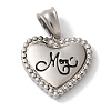 Non-Tarnish Mother's Day 304 Stainless Steel Pendants STAS-Z075-01P-1