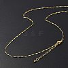 Brass Link Chain Necklaces for Women NJEW-D302-35G-3