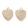 Brass Micro Pave Cubic Zirconia Pendants ZIRC-F116-06-G-1