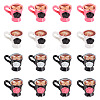 16Pcs 4 Colors Resin Coffee Model Ornaments AJEW-TA0002-79-2