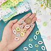 1000Pcs 10 Style Opaque Acrylic Linking Rings FIND-CA0004-84-3