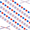 2 Rolls 2 Styles Independence Day Themes Polyester Ribbon OCOR-GF0004-50C-1