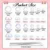 5400Pcs 12 Styles Half Round ABS Plastic Imitation Pearl Cabochons OACR-PA0001-18-2