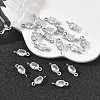 SHEGRACE Brass Pave Cubic Zirconia Oval Connector Charms XGRQ2O873-437A-P-4