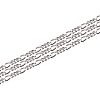 Anti-Tarnish Rhodium Plated 925 Sterling Silver Figaro Chain STER-WH0011-03P-1