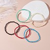 Clear Crystal Glass Seed Beads Stretch Bracelet for Teen Girl Women BJEW-JB07107-2