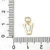Brass Micro Pave Cubic Zirconia Charms KK-I382-03G-V-3