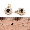 Brass Micro Pave Cubic Zirconia Pendants KK-B102-08G-3