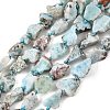 Raw Rough Natural Larimar Beads Strands G-D101-A06-01-2