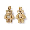 Brass Micro Pave Cubic Zirconia Pendants KK-B061-15G-1