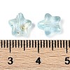 Transparent Spray Painted Glass Beads X1-GLAA-NH0003-01G-3