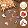 15Pcs 15 Styles Alloy Enamel Pendants ENAM-YW0004-38-3