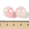 UV Plating Opaque Crackle Two-tone Acrylic Beads X1-MACR-C032-01F-3