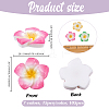 105Pcs 7 Colors Plumeria Flower Opaque Resin Cabochons CRES-UN0001-04-3