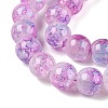 Baking Painted Crackle Glass Bead Strands DGLA-R053-03J-1-3