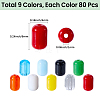 720Pcs 9 Colors Opaque Imitation Jade Glass Beads GLAA-SC0003-02-2