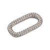 Rack Plating Brass Micro Pave Clear Cubic Zirconia Linking Rings KK-Z070-12P-03-2