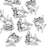 SHEGRACE Brass Colorful Cubic Zirconia Charms XGRQ3P154-591P-1