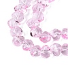 Baking Paint Transparent Glass Beads Strands GLAA-Q109-01A-02-3