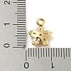 Brass with Clear Cubic Zirconia Charms KK-G478-02B-KCG-3