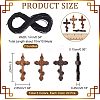  DIY Cross Pendant Necklace Making Kit WOOD-NB0002-09-2