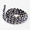 Electroplate Glass Beads Strands EGLA-D015-12x8mm-14-2