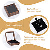 Wood Necklace Storage Boxes with Visible Window and Magnetic Lid CON-WH0107-106-4