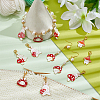 Mushroom & Rabbit Pendant Stitch Markers HJEW-AB00527-5
