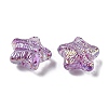 UV Plating Transparent Acrylic Beads OACR-G051-01B-2