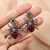 Alloy Rhinestone Stud Earrings WG15A7C-01-4