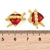 Brass & Faceted Glass Connector Charms GL-CBA96FD-03A-G-3