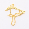 Zinc Alloy Open Back Bezel Pendants PALLOY-WH0070-86G-2