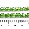 Transparent Electroplate Glass Beads Strands EGLA-A037-T6x8mm-B11-4