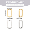 6 Pairs 2 Colors 304 Stainless Steel Huggie Hoop Earrings STAS-UN0025-25-3