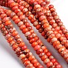 Dyed Natural Imperial Jasper Rondelle Beads Strands G-M275-02-4mm-1