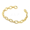 Brass Micro Pave Cubic Zirconia Bangles for Women BJEW-R100-02G-2