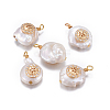 Natural Cultured Freshwater Pearl Pendants PEAR-E013-34-2