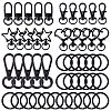 30Pcs 6 Styles Zinc Alloy Swivel Clasps & Split Key Rings FIND-PH0024-77-1