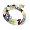 Natural Quartz Crystal & Red Jasper & Green Aventurine & Blue Aventurine & Lepidolite & Amethyst & Lemon Jade Beads Strands G-B022-39B-3