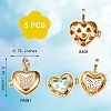 Brass Micro Pave Clear Cubic Zirconia Diffuser Locket Pendants ZIRC-SZ0003-58-7