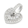 Brass Micro Pave Clear Cubic Zirconia Pendants KK-G522-53P-01-2