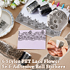 6 Rolls 6 Styles PET Lace Flower Self-Adhesive Roll Sticker DIY-HS0002-34-4