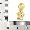 Rack Plating Brass Pave Thistle Cubic Zirconia Butterfly European Dangle Charms KK-Z067-46G-3