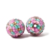 Opaque Acrylic & Resin Rhinestone Beads OACR-G062-02E-1