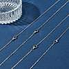 4Pcs 304 Stainless Steel Cable Chain Necklace Making STAS-FS0001-81P-10